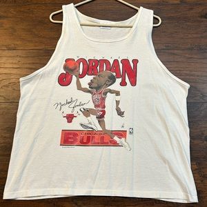 Michael Jordan Chicago Bulls Caricature Salem Vintage Tank Top